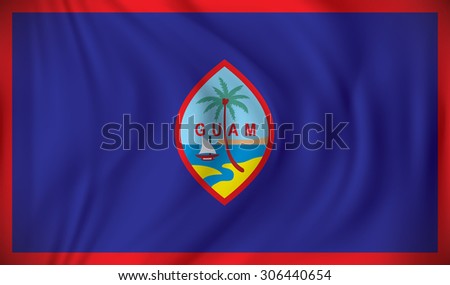 Flag of Guam - vector illustration