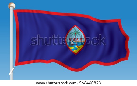 Flag of Guam - vector illustration