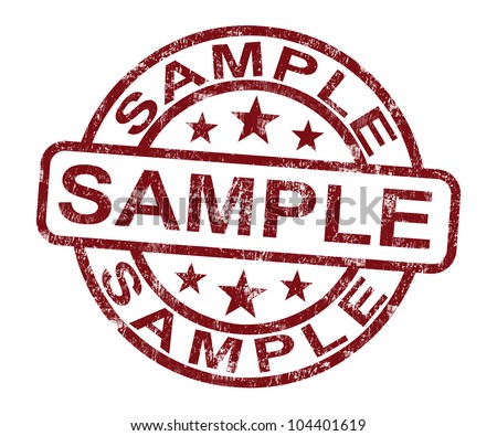 Sample Stamp Showing Example Symbol Or Taste Stock Photo 104401619 ...