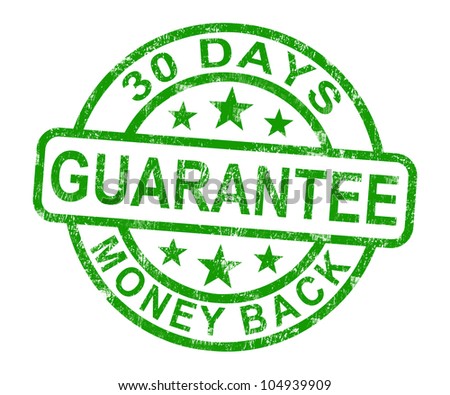 30 Days Money Back Guarantee Rubber Stamp