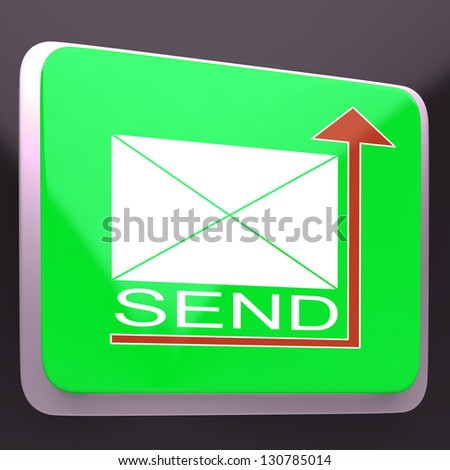 Send Mail Button Showing Mailing Post Or Contact