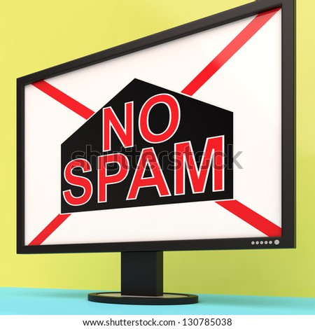 No Spam Showing Undesired Electronic Mail Filter