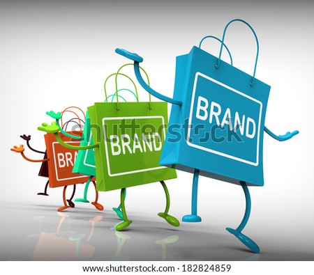 Brand Bags Representing Brands, Marketing, and Labels
