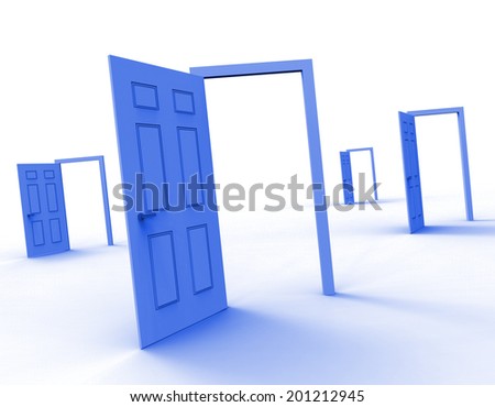 Doors Choice Representing Doorframe Doorway And Direction