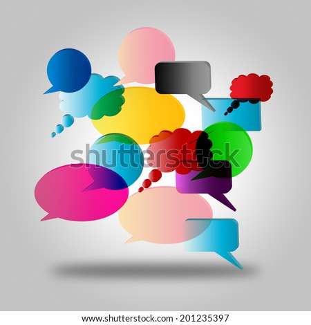 Speech Bubble Representing Chat Gossip And Talking