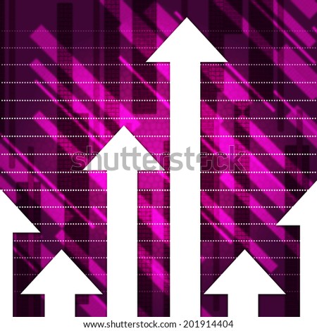 Purple Arrows Showing Upwards Increase And Growth