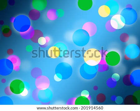 Blue Spots Background Showing Bright Circles Pattern