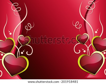 Hearts Background Showing Affection  Attraction And Passion