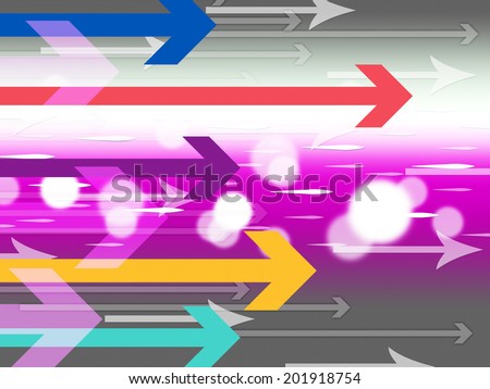 Colorful Arrows Background Meaning Computer Data And Connections