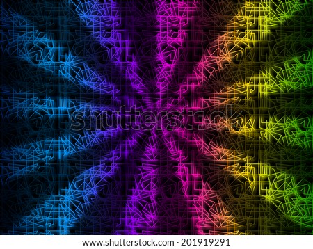 Colorful Rays Background Showing Rainbow Light Beams