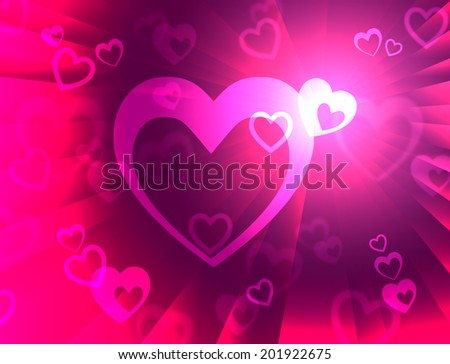 Hearts Background Showing Wedding  Marriage And Anniversary