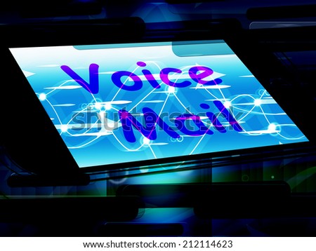 Voice Mail On Screen Showing Talk To Leave Message