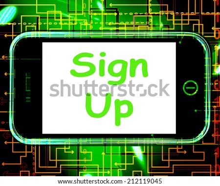 Sign Up On Phone Showing Join Membership Register