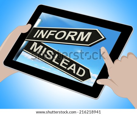Inform Mislead Tablet Meaning Advise Or Misinform