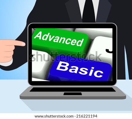 Advanced And Basic Keys Displaying Program Levels Plus Pricing