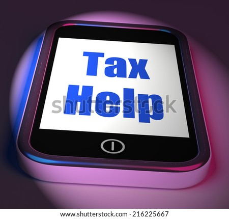 Tax Help On Phone Displaying Taxation Advice Online