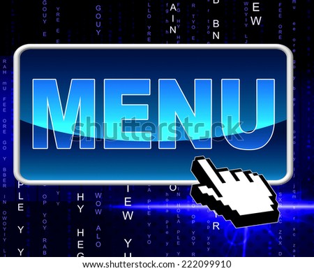 Online Menu Meaning World Wide Web And Website