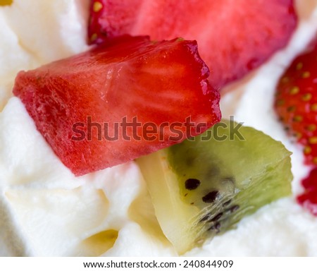 Strawberry Kiwi Cream Showing White Strawberries And Fresh
