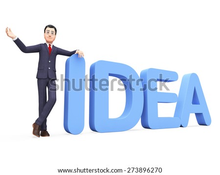 Businessman Presenting Idea Representing Executive Commercial And Innovations