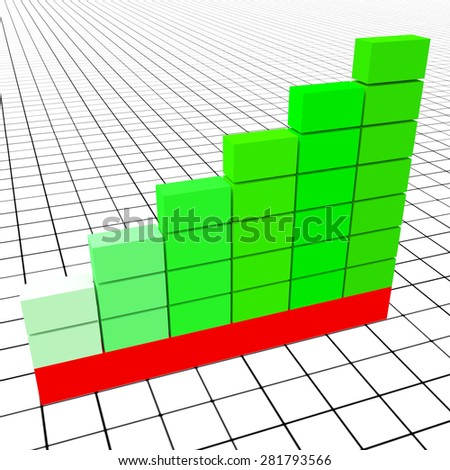 Increase Graph Indicating Progress Report And Graphics