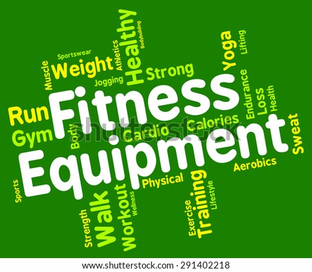 Fitness Equipment Representing Physical Activity And Text