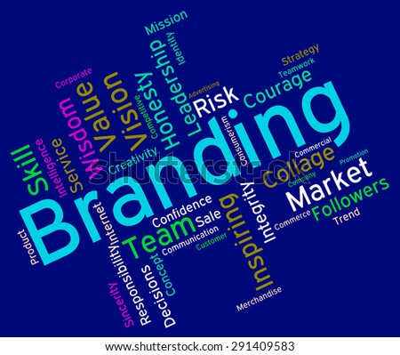 Branding Words Representing Company Identity And Shop