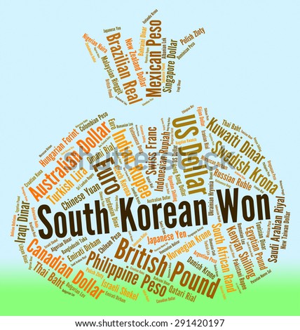 South Korean Won Representing Foreign Exchange And Word