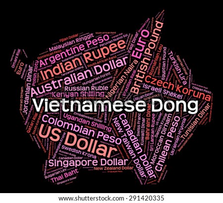 Vietnamese Dong Indicating Foreign Currency And Coinage