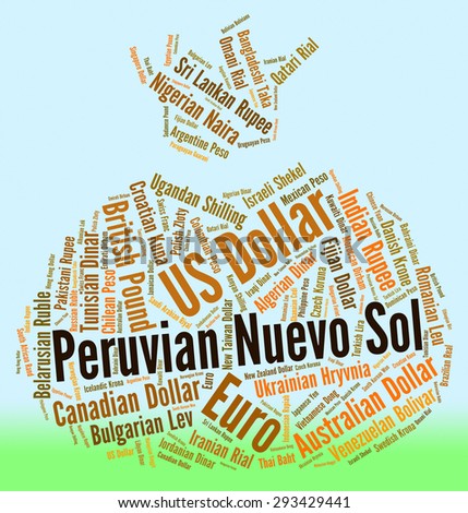 Peruvian Nuevo Sol Representing Foreign Exchange And Text