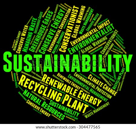 Sustainability Word Meaning Sustained Recycle And Recycling