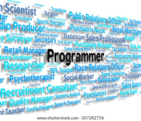Programmer Job Representing Software Engineer And Career