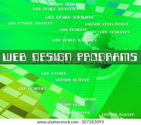 Web Design Programs Representing Software Development And Designing