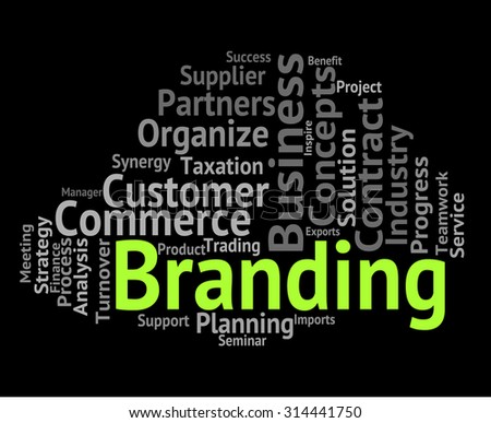 Branding Word Representing Company Identity And Brands