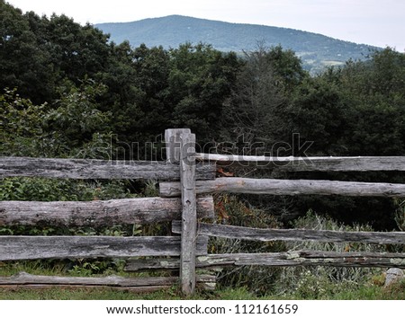 Split-Rail Fence Along Blue Ridge Parkway