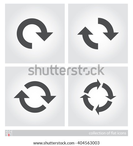 Arrows. Set of flat icons. Vector illustration