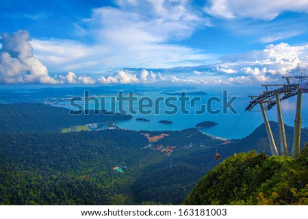 Similar – Image, Stock Photo Langkawi Cable Car Summer