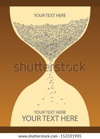 sand clock Typography