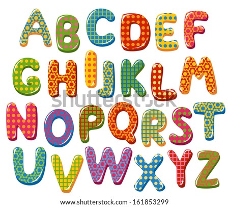 Colorful Alphabet Letters Stock Vector Illustration 161853299 ...