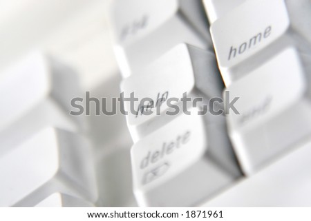macro image of keyboard help button