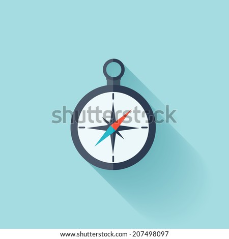 Compass flat icon