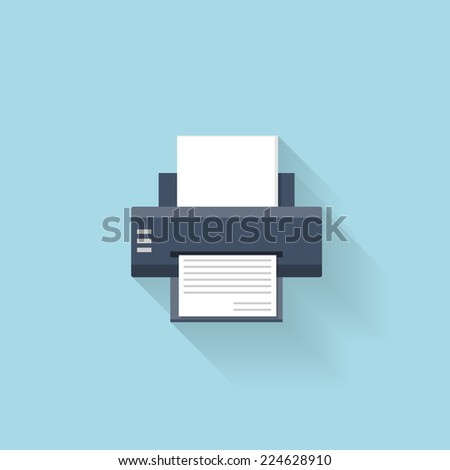 Flat printer  icon