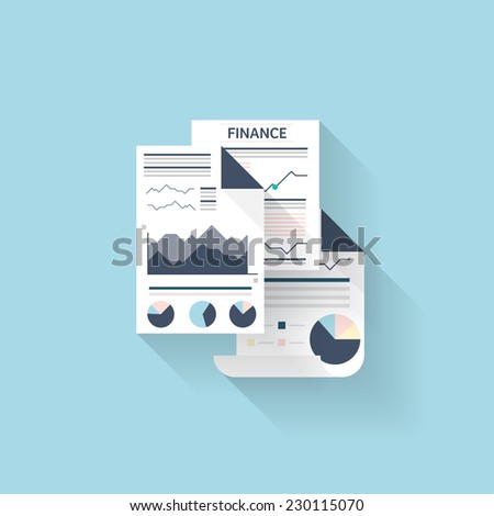 Flat web icon.Financial information.