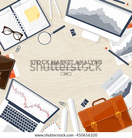 Vector Images Illustrations And Cliparts Stock Market Analysis - 