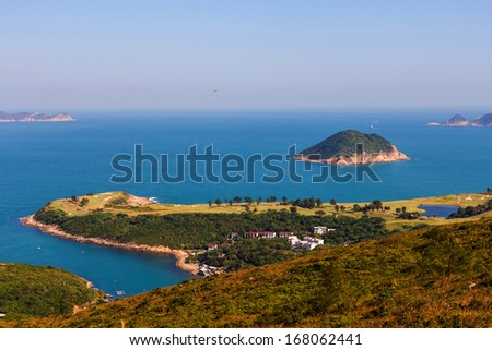 Scenic View of Hong Kong Clearwater Bay Golf Country Club in a Misty Day