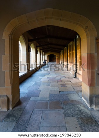 SYDNEY, NSW, AUSTRALIA - May 30, 2014: Historic Quadrant Building at Sydney University, Australia. Five Nobel or Crafoord laureates have been affiliated with the university as graduates and faculty.