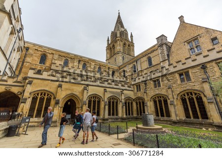 OXFORD, UK - JULY 19, 2015: The cathedral of Christ Church, University of Oxford, England. It is the college chapel for Christ church.