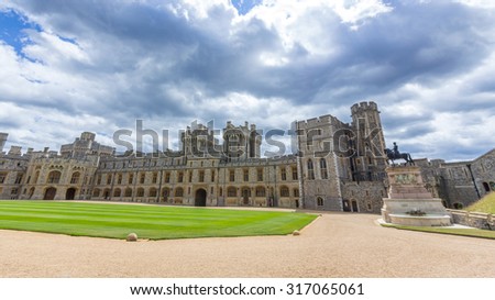 WINDSOR, UK - JULY 19, 2015: Visotor\'s apartments of Windsor Castle. It is a royal residence at Windsor in the English county of Berkshire. The castle is notable for its architecture.
