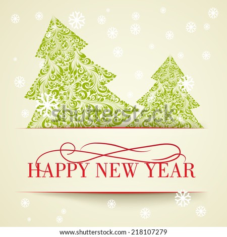 Happy New Year Card, Design Template. Vector Ilustration. - 218107279