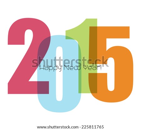 Happy New Year Greeting With Number. Vector Illustration - 225811765 : Shutterstock