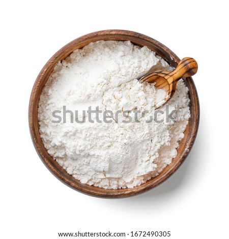 Similar – Image, Stock Photo flour in a bowl and an egg on a white kitchen table